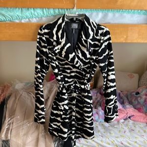 Zebra tie waist coat